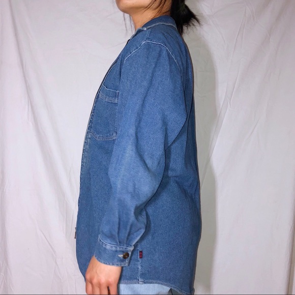 Vintage Woolrich Denim Casual Shirt Sz S - Picture 3 of 4